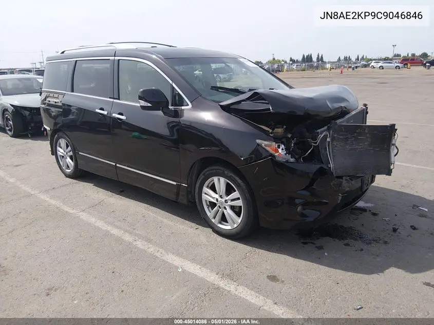 2012 Nissan Quest Sl VIN: JN8AE2KP9C9046846 Lot: 45014086
