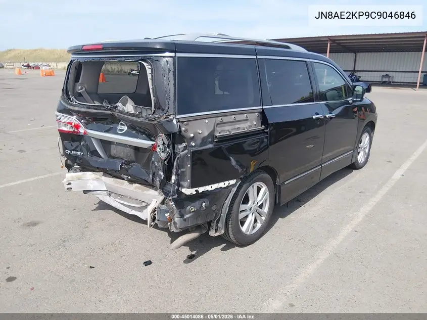 2012 Nissan Quest Sl VIN: JN8AE2KP9C9046846 Lot: 45014086