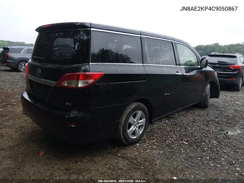 2012 Nissan Quest Sv VIN: JN8AE2KP4C9050867 Lot: 45224925