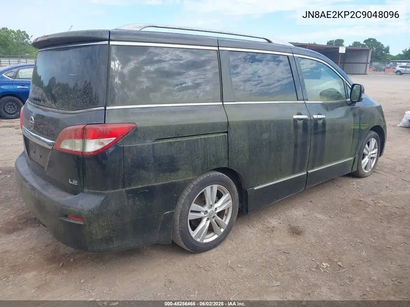 2012 Nissan Quest Le VIN: JN8AE2KP2C9048096 Lot: 45256466