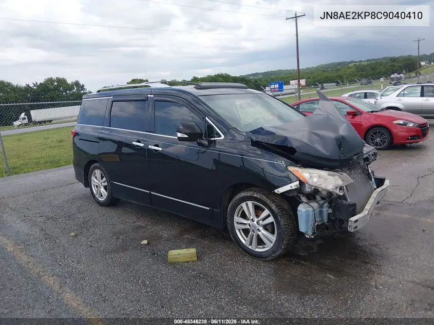 2012 Nissan Quest Le VIN: JN8AE2KP8C9040410 Lot: 45346238