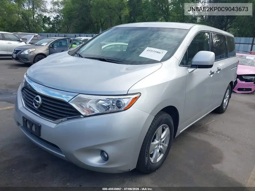 2012 Nissan Quest Sv VIN: JN8AE2KP0C9043673 Lot: 45535867