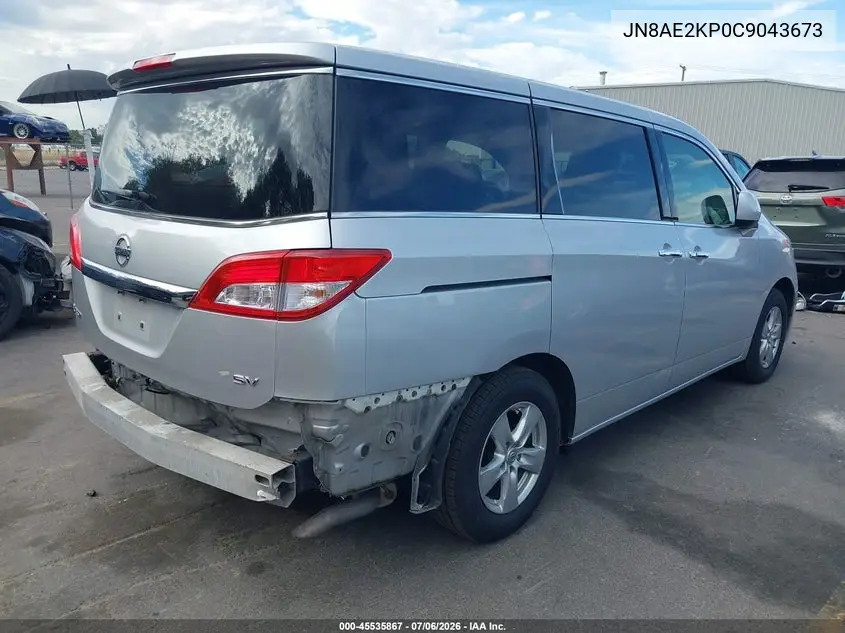 2012 Nissan Quest Sv VIN: JN8AE2KP0C9043673 Lot: 45535867