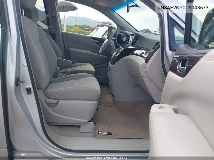 2012 Nissan Quest Sv VIN: JN8AE2KP0C9043673 Lot: 45535867