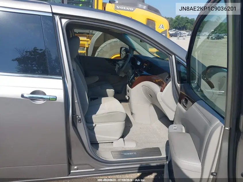 2012 Nissan Quest S VIN: JN8AE2KP1C9036201 Lot: 45590635