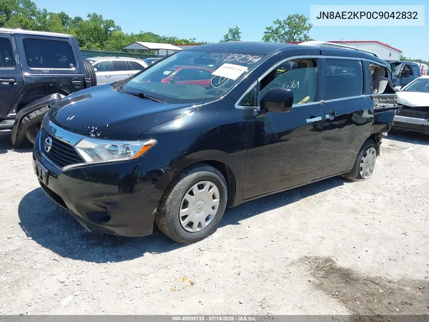 2012 Nissan Quest S VIN: JN8AE2KP0C9042832 Lot: 45595735