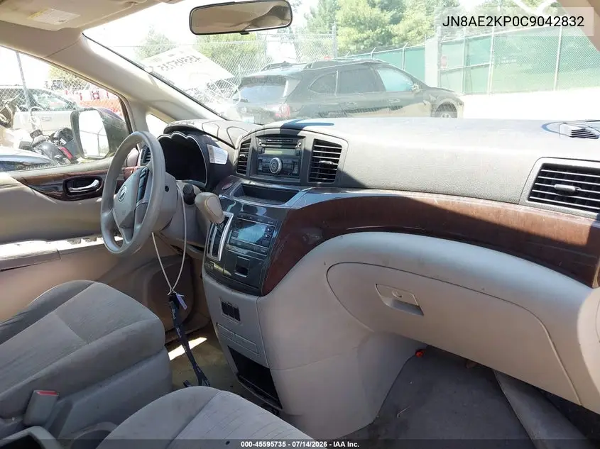 2012 Nissan Quest S VIN: JN8AE2KP0C9042832 Lot: 45595735