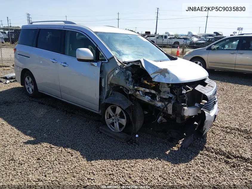 2012 Nissan Quest Sv VIN: JN8AE2KP5C9035830 Lot: 45624812