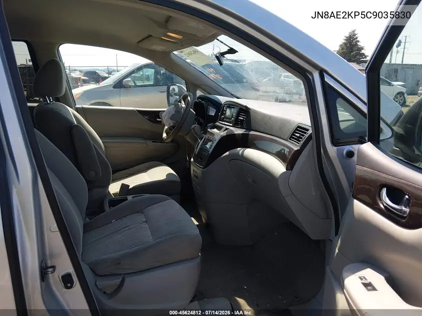 2012 Nissan Quest Sv VIN: JN8AE2KP5C9035830 Lot: 45624812
