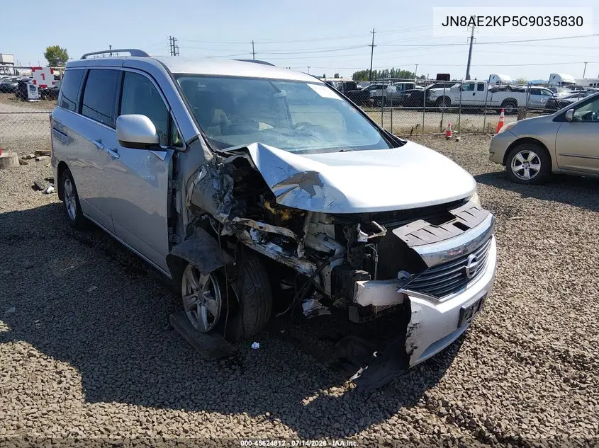 2012 Nissan Quest Sv VIN: JN8AE2KP5C9035830 Lot: 45624812