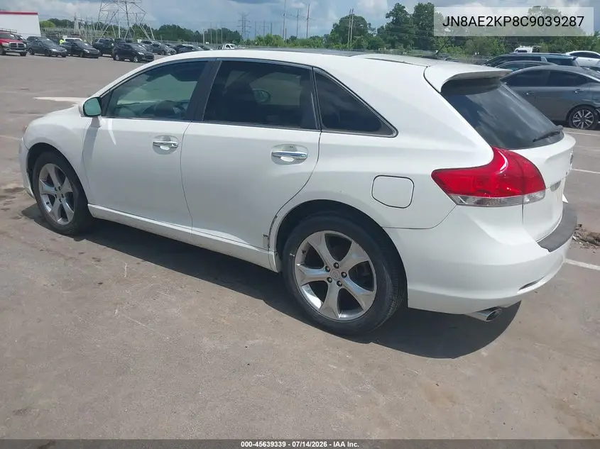 2012 Nissan Quest Le VIN: JN8AE2KP8C9039287 Lot: 45639339