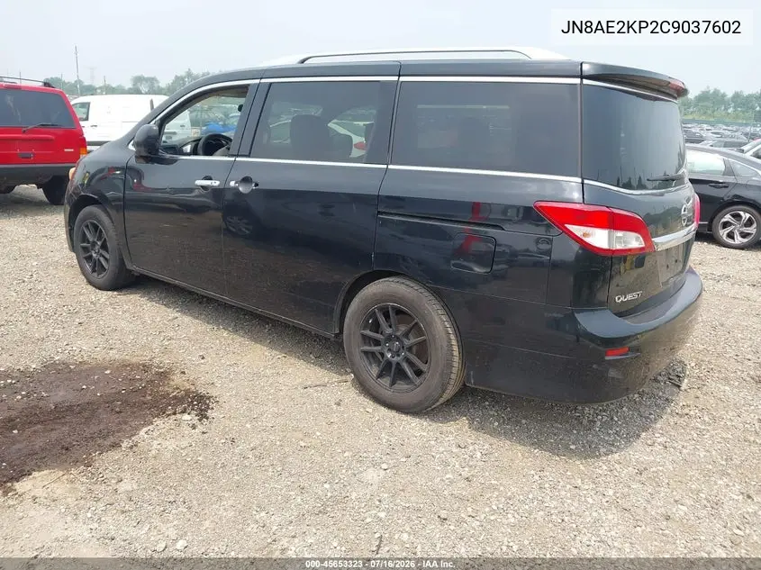 2012 Nissan Quest S VIN: JN8AE2KP2C9037602 Lot: 45653323