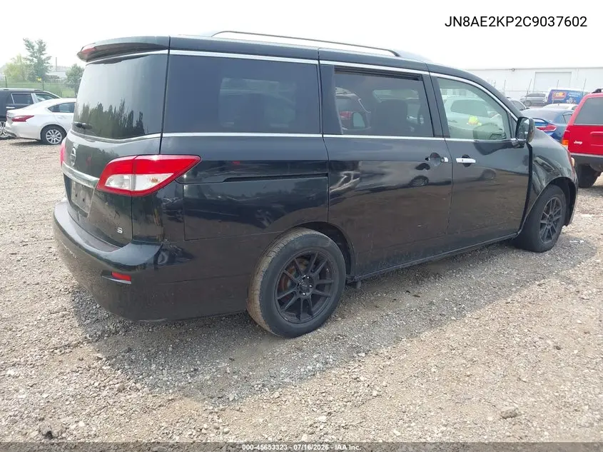 2012 Nissan Quest S VIN: JN8AE2KP2C9037602 Lot: 45653323