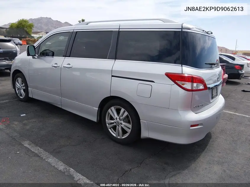 2013 Nissan Quest Le VIN: JN8AE2KP9D9062613 Lot: 45214022