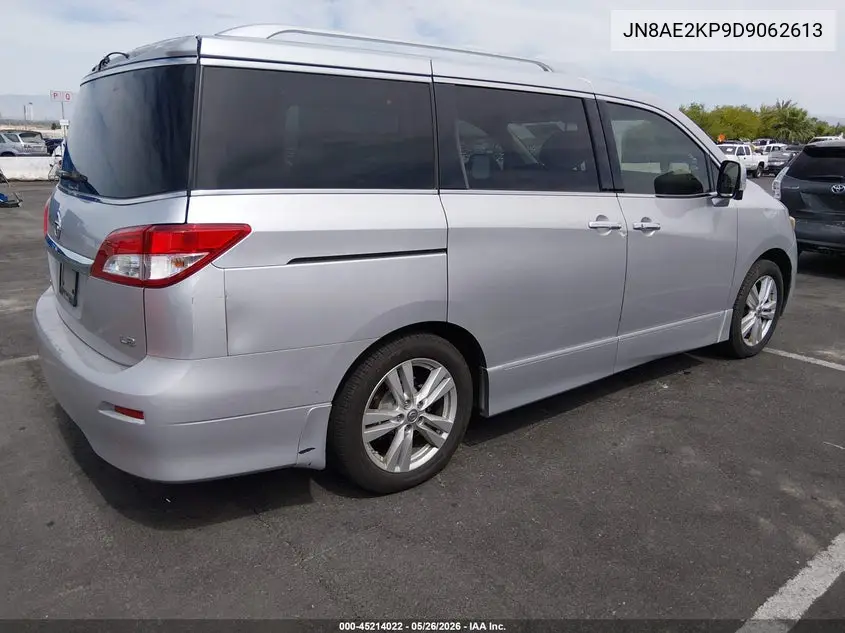 2013 Nissan Quest Le VIN: JN8AE2KP9D9062613 Lot: 45214022