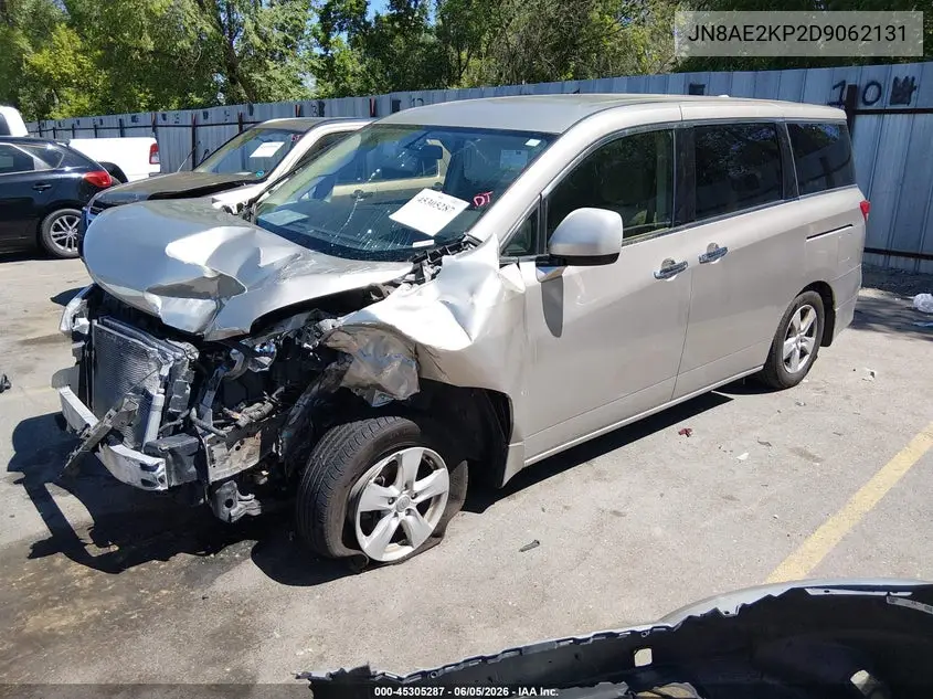 2013 Nissan Quest Sv VIN: JN8AE2KP2D9062131 Lot: 45305287