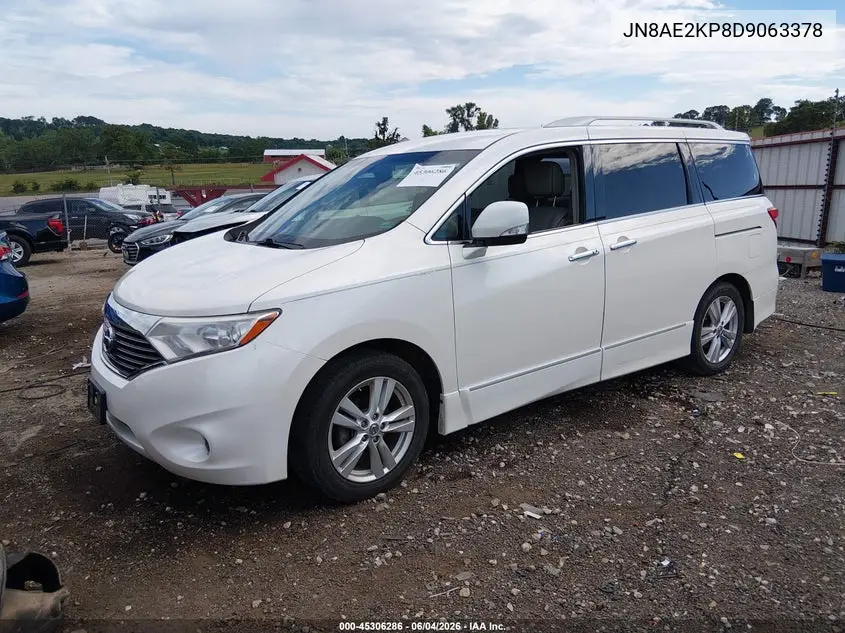 2013 Nissan Quest Sl VIN: JN8AE2KP8D9063378 Lot: 45306286