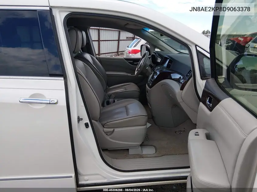 2013 Nissan Quest Sl VIN: JN8AE2KP8D9063378 Lot: 45306286