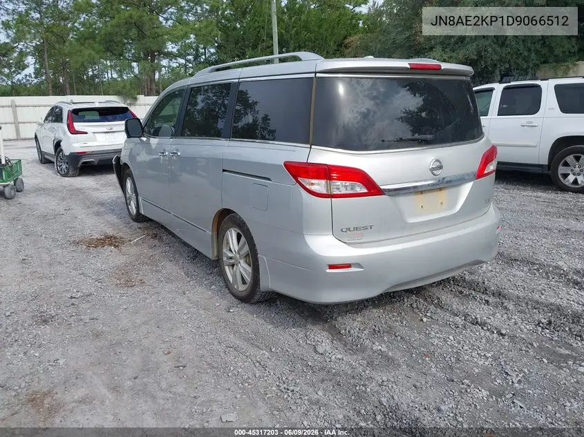 2013 Nissan Quest Le VIN: JN8AE2KP1D9066512 Lot: 45317203