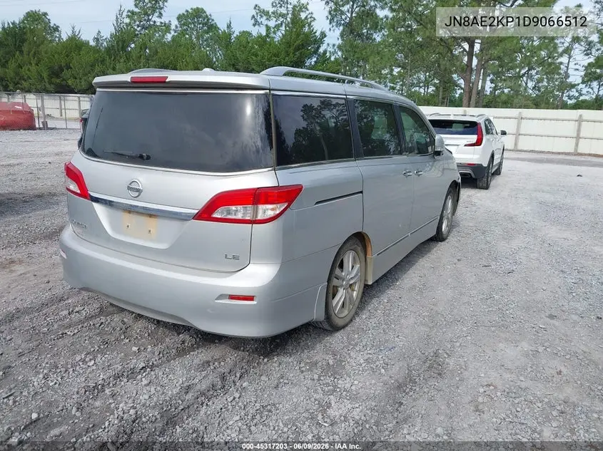 2013 Nissan Quest Le VIN: JN8AE2KP1D9066512 Lot: 45317203