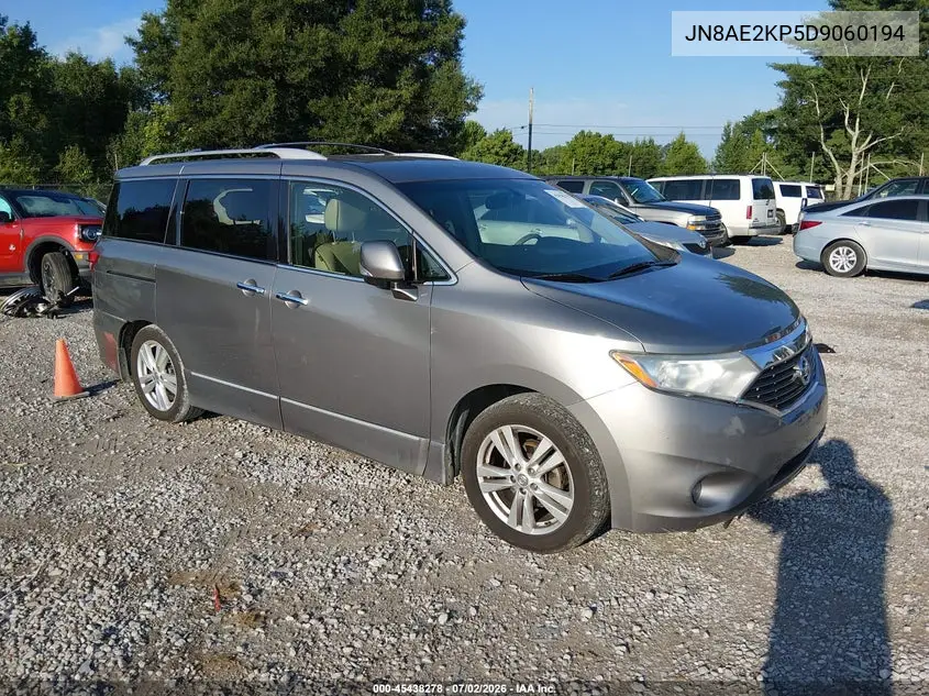 2013 Nissan Quest Sl VIN: JN8AE2KP5D9060194 Lot: 45438278