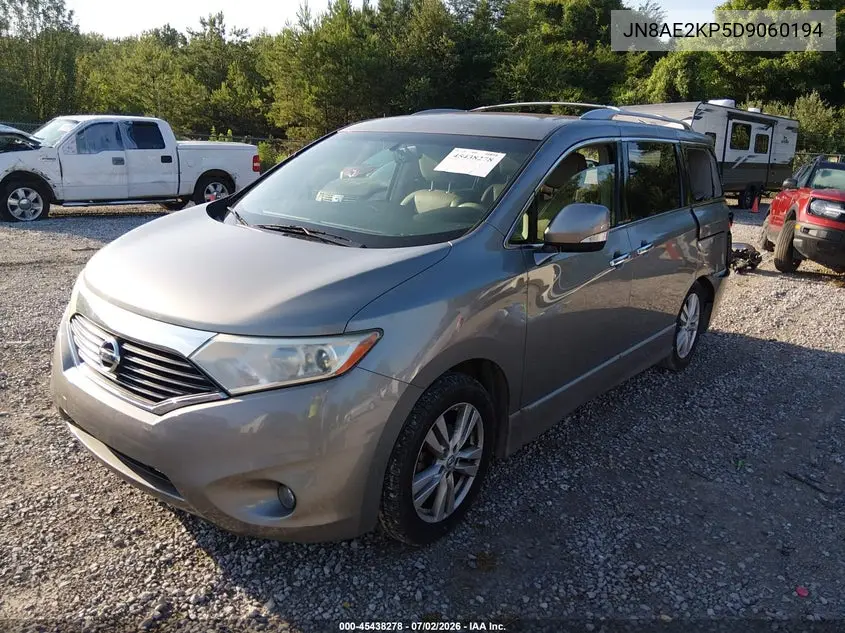 2013 Nissan Quest Sl VIN: JN8AE2KP5D9060194 Lot: 45438278