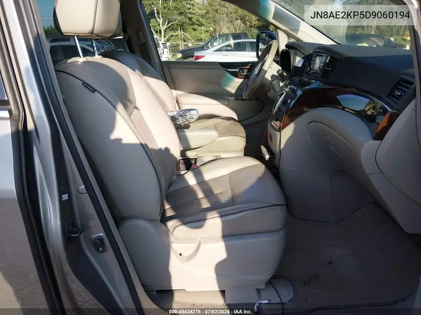 2013 Nissan Quest Sl VIN: JN8AE2KP5D9060194 Lot: 45438278