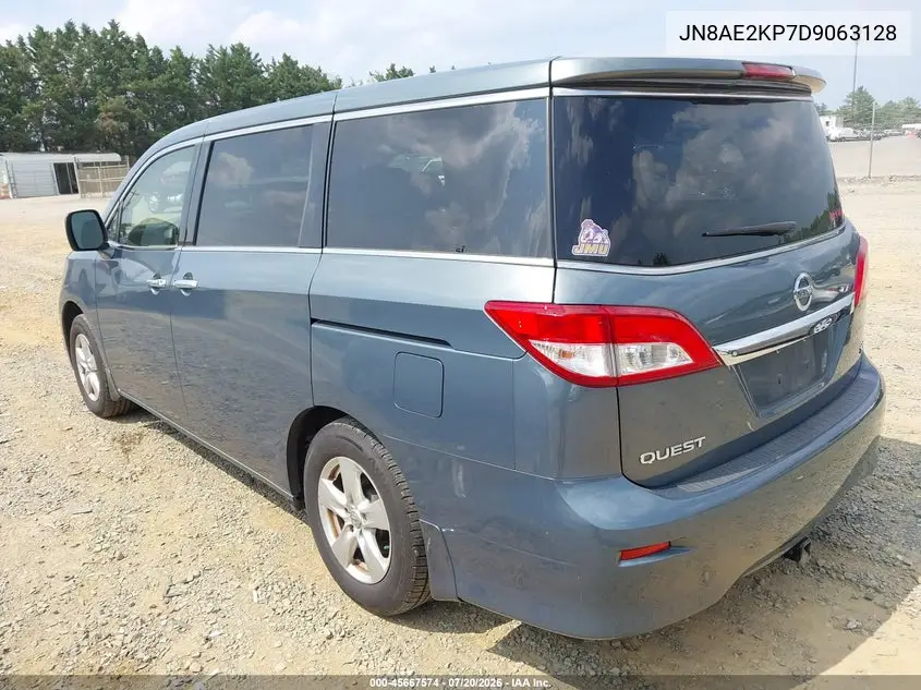 2013 Nissan Quest Sv VIN: JN8AE2KP7D9063128 Lot: 45667574