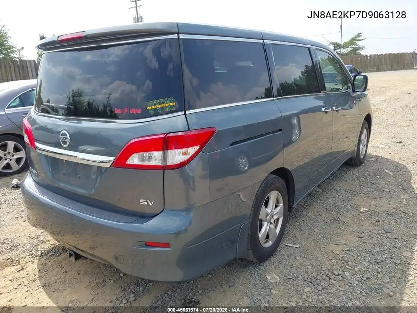 2013 Nissan Quest Sv VIN: JN8AE2KP7D9063128 Lot: 45667574