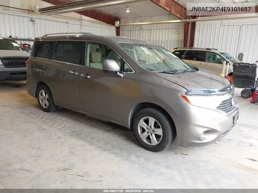 2014 Nissan Quest Sv VIN: JN8AE2KP4E9101657 Lot: 45021725