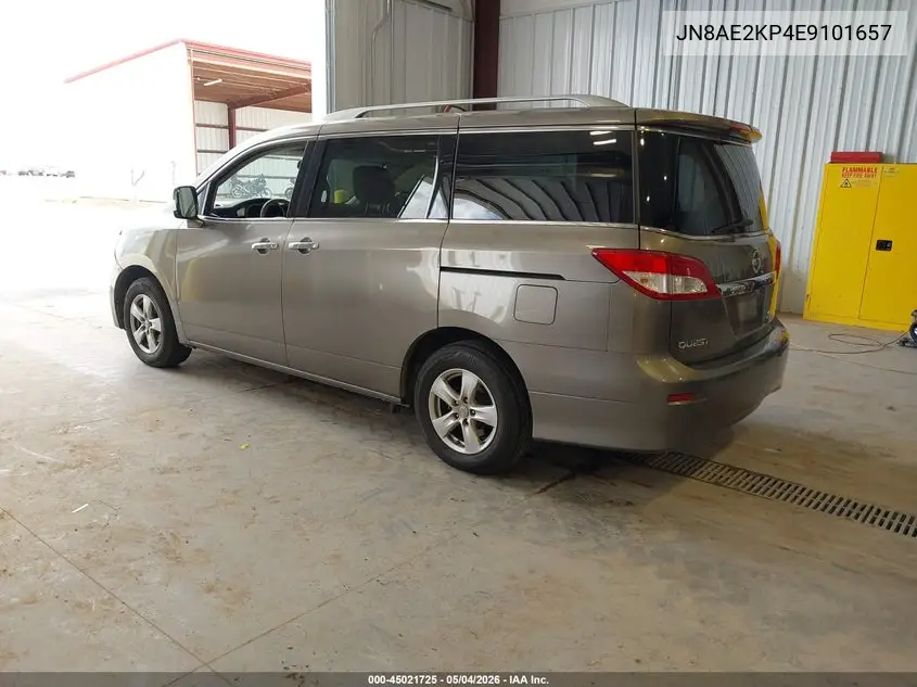 2014 Nissan Quest Sv VIN: JN8AE2KP4E9101657 Lot: 45021725