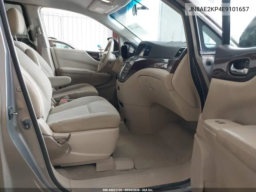 2014 Nissan Quest Sv VIN: JN8AE2KP4E9101657 Lot: 45021725