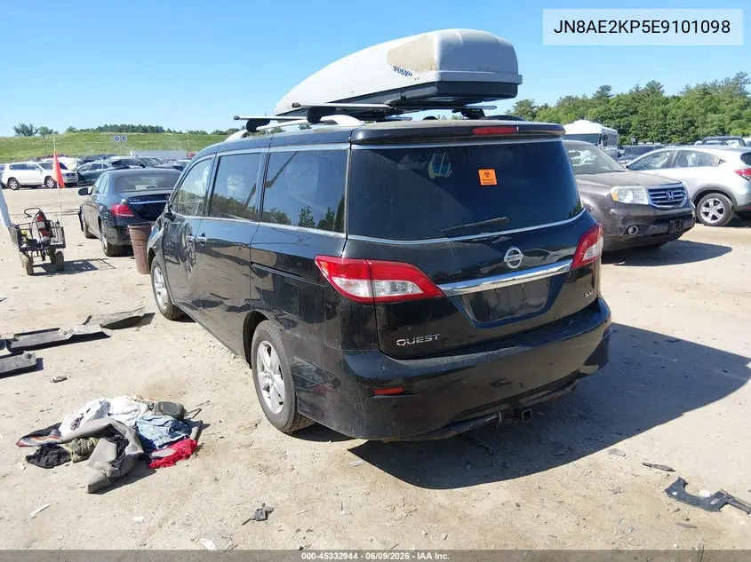 2014 Nissan Quest Sv VIN: JN8AE2KP5E9101098 Lot: 45332944