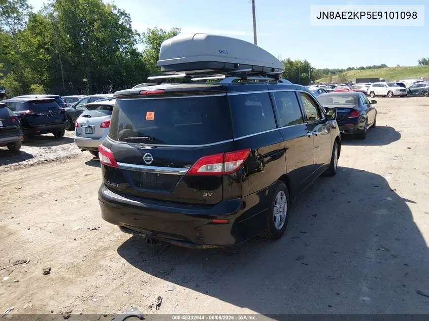 2014 Nissan Quest Sv VIN: JN8AE2KP5E9101098 Lot: 45332944