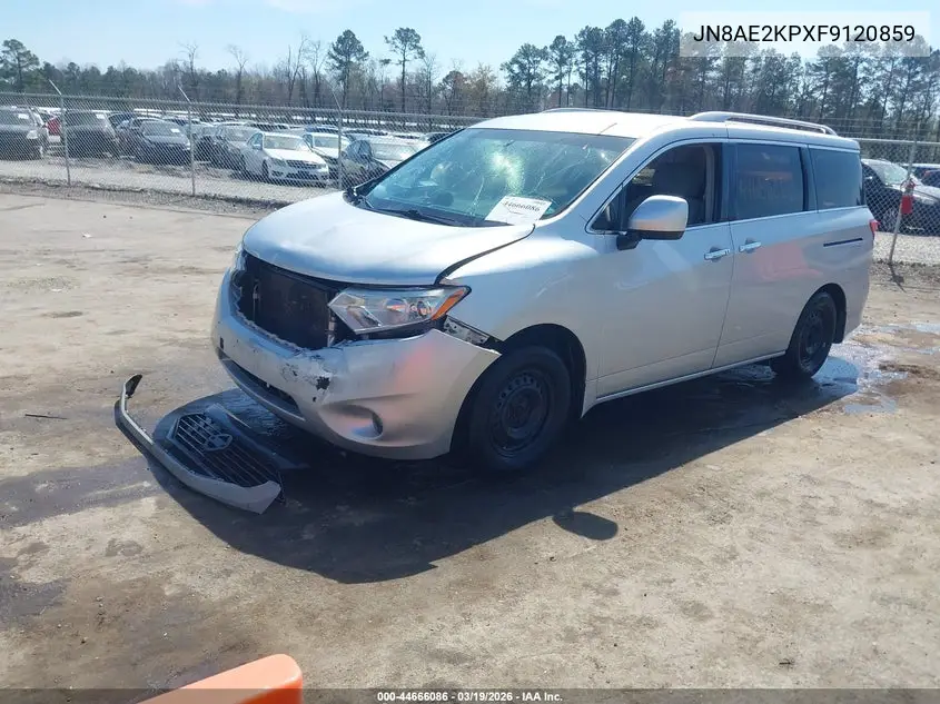 2015 Nissan Quest S VIN: JN8AE2KPXF9120859 Lot: 44666086