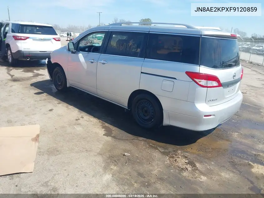 2015 Nissan Quest S VIN: JN8AE2KPXF9120859 Lot: 44666086