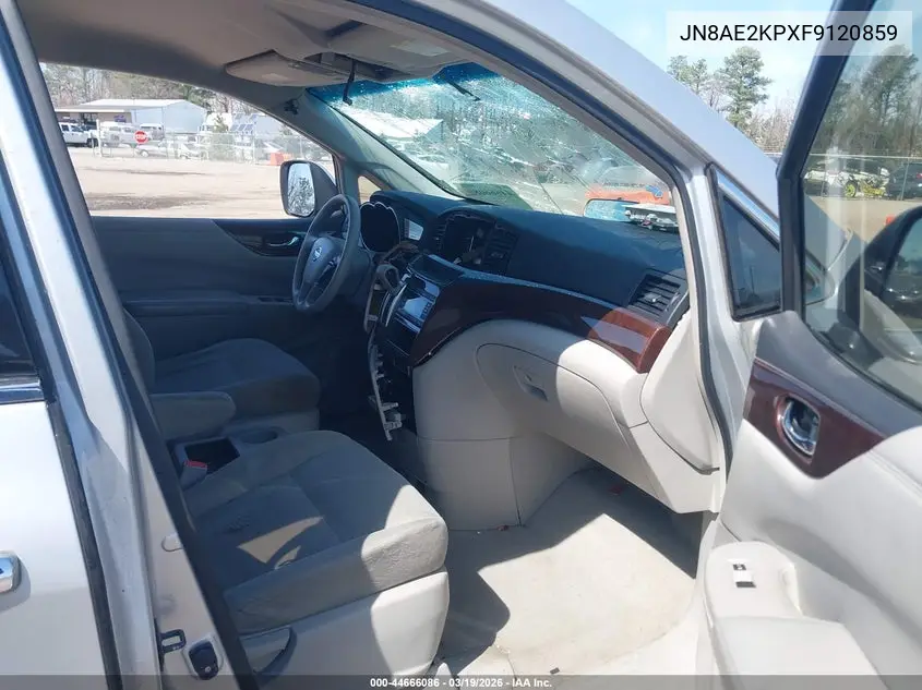2015 Nissan Quest S VIN: JN8AE2KPXF9120859 Lot: 44666086