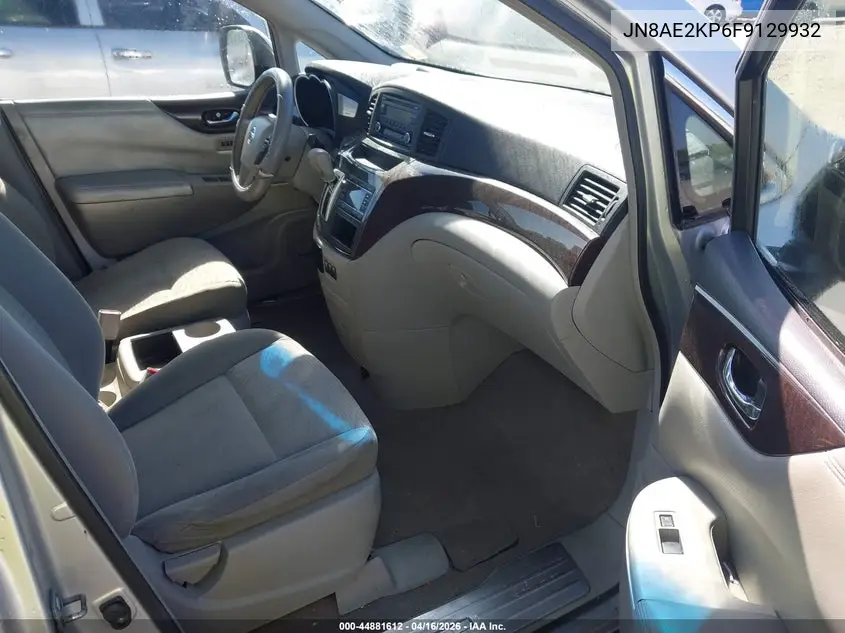 2015 Nissan Quest Platinum/S/Sl/Sv VIN: JN8AE2KP6F9129932 Lot: 44881612