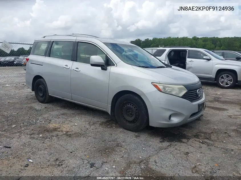 2015 Nissan Quest S VIN: JN8AE2KP0F9124936 Lot: 45227297