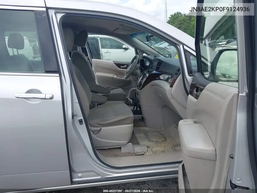 2015 Nissan Quest S VIN: JN8AE2KP0F9124936 Lot: 45227297