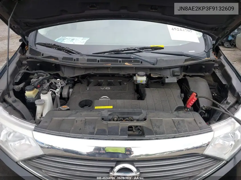 2015 Nissan Quest Platinum/S/Sl/Sv VIN: JN8AE2KP3F9132609 Lot: 45244705