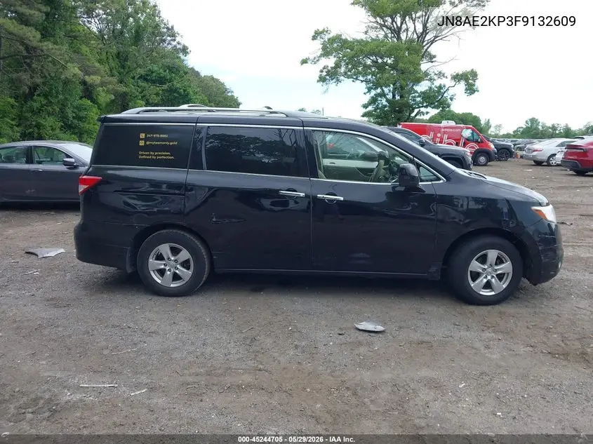 2015 Nissan Quest Platinum/S/Sl/Sv VIN: JN8AE2KP3F9132609 Lot: 45244705