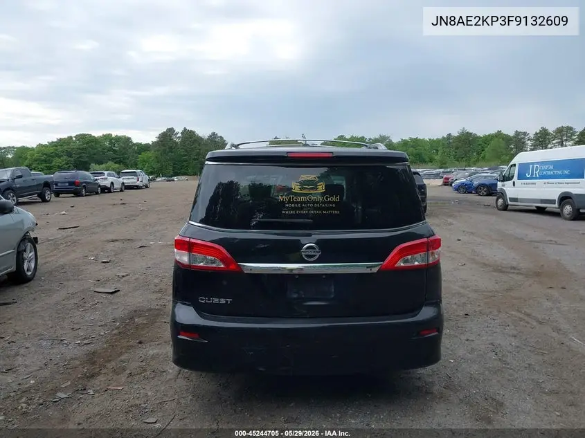 2015 Nissan Quest Platinum/S/Sl/Sv VIN: JN8AE2KP3F9132609 Lot: 45244705