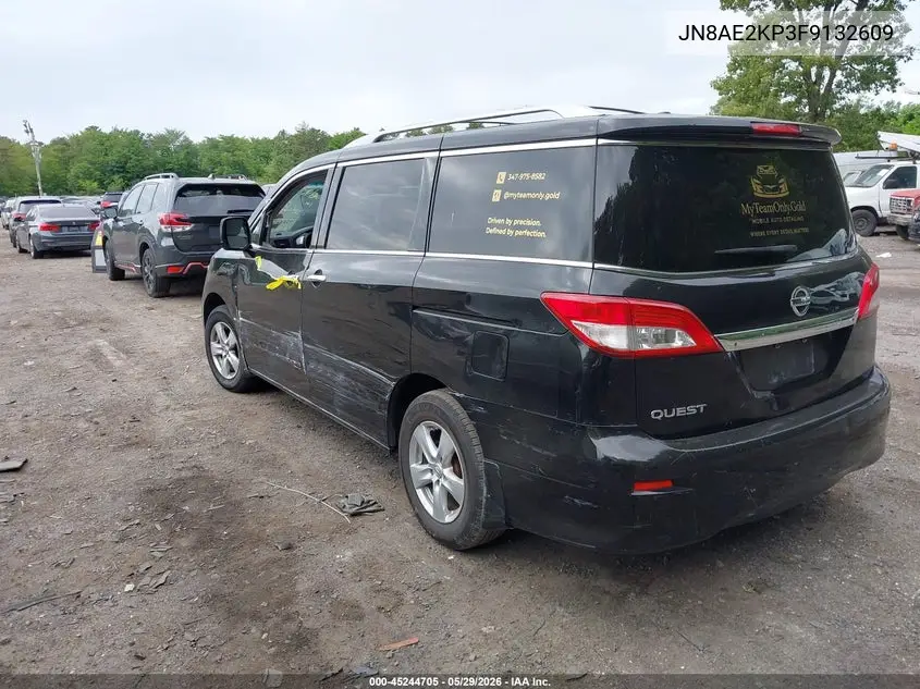 2015 Nissan Quest Platinum/S/Sl/Sv VIN: JN8AE2KP3F9132609 Lot: 45244705