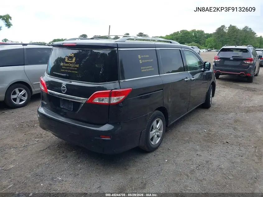2015 Nissan Quest Platinum/S/Sl/Sv VIN: JN8AE2KP3F9132609 Lot: 45244705