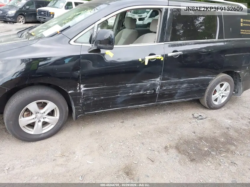 2015 Nissan Quest Platinum/S/Sl/Sv VIN: JN8AE2KP3F9132609 Lot: 45244705