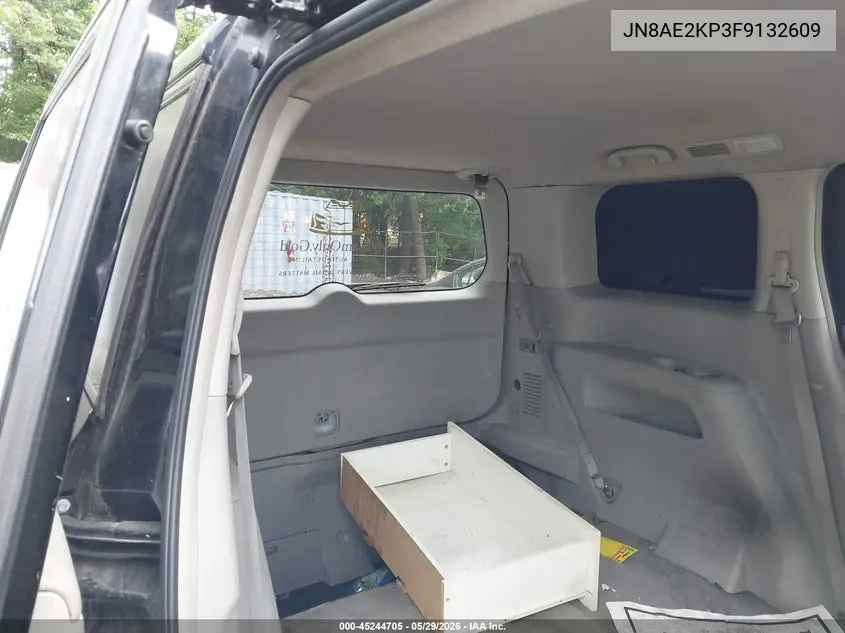 2015 Nissan Quest Platinum/S/Sl/Sv VIN: JN8AE2KP3F9132609 Lot: 45244705
