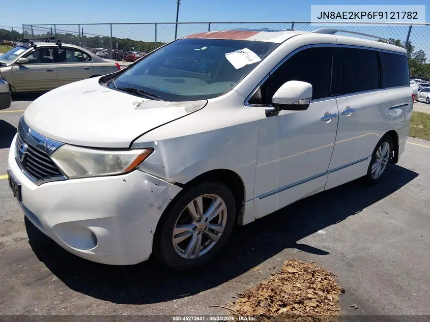2015 Nissan Quest Sl VIN: JN8AE2KP6F9121782 Lot: 45273641