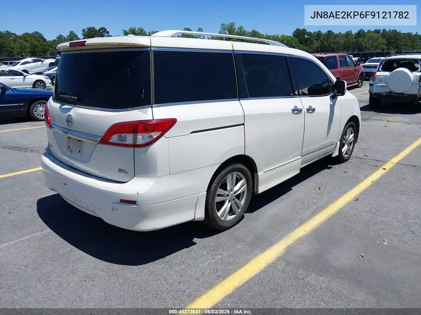 2015 Nissan Quest Sl VIN: JN8AE2KP6F9121782 Lot: 45273641