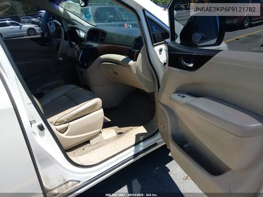 2015 Nissan Quest Sl VIN: JN8AE2KP6F9121782 Lot: 45273641